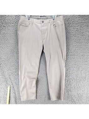 J. Hilburn Pants Mens 40x27 SLL Tan Stretch Mid Rise Slim Fit